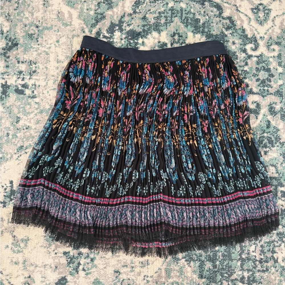 Etro Blue Black Mini Bobo Printed Skirt IT 44 / US 4-6